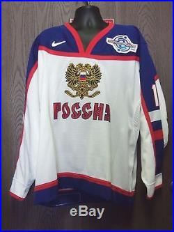 2004 World Cup of Hockey Game Issued Home Russia Oleg Kvasha #12 Jersey NHL COA