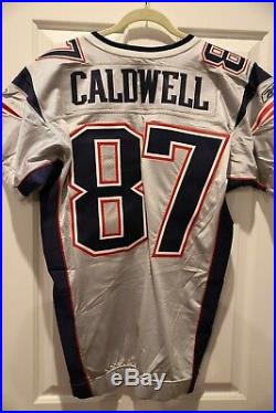 2005 New England Patriots Silver Game Un Used Team Issued Jersey Caldwell NFL