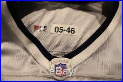 2005 New England Patriots Silver Game Un Used Team Issued Jersey Caldwell NFL