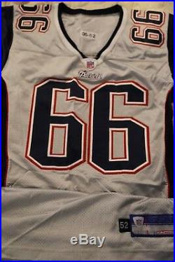 2005 New England Patriots Silver Game Un Used Team Issued Jersey Paxton 66 RARE