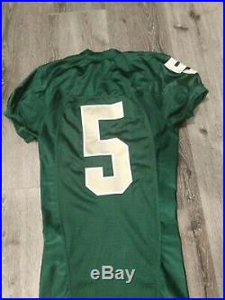 2007 Adidas Team Issued Authentic Game Notre Dame Football Green Jersey #5 Irish