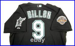 2007 Florida Marlins Chris Dillon #9 Game Issued Black Jersey 10th Ann WSC P 7