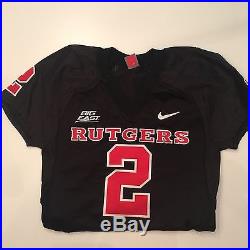 2007 Nike Rutgers Game Worn Issued Scarlet Knights Football Jersey #2 Large