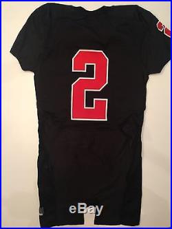 2007 Nike Rutgers Game Worn Issued Scarlet Knights Football Jersey #2 Large