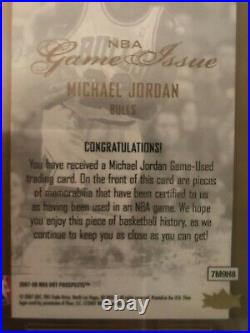 2007 Upper Deck Fleer Hot Prospects Game Issue Michael Jordan Jersey 10/99 Bgs 9