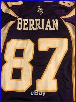 2008 Minnesota Vikings Bernard Berrian #87 Game Issued White Jersey