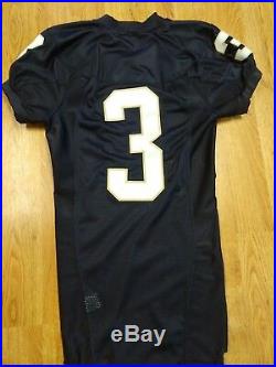 2009 ADIDAS TEAM ISSUED AUTHENTIC GAME NOTRE DAME FOOTBALL HOME JERSEY #3 Floyd