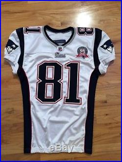 2009 Game Team Issued Patriots Randy Moss #81 Autographed Jersey