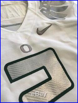 2009 Nike Oregon Ducks TJ Ward Game Player Issued Jersey Autographed Signed