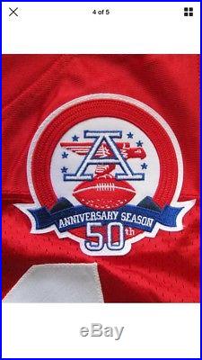 2009 Randy Moss Team Game Issued Patriots Red AFL Throwback Jersey HOF Vikings