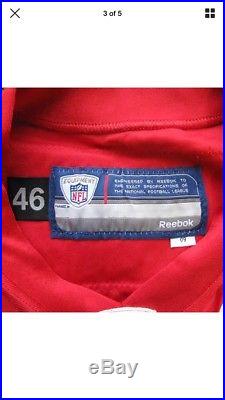 2009 Randy Moss Team Game Issued Patriots Red AFL Throwback Jersey HOF Vikings