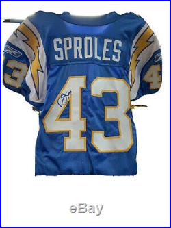 2009 SD/LA Chargers AFL 50th (Limited) Game Issued/Signed Jersey