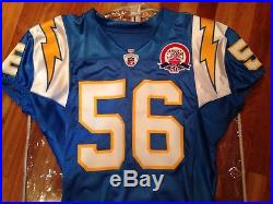 2009 San Diego Chargers AFL Legacy 50th Anniversary Patch Game Issued Jersey #56
