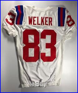2009 Wes Welker New England Patriots Team Game Issued Throwback Jersey Size 44