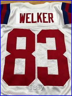 2009 Wes Welker Team Game Issued Patriots AFL Throwback Jersey Texas tech