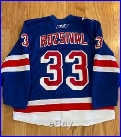 2010-11 New York Rangers Michal Rozsival Game Issued/Worn Jersey with 85th Patch