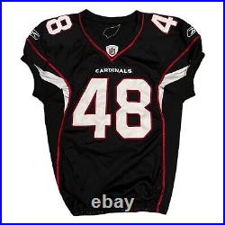 2010 Arizona Cardinals Team Issued Game Black Alternate Jersey Size 46