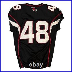 2010 Arizona Cardinals Team Issued Game Black Alternate Jersey Size 46