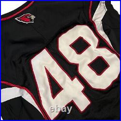 2010 Arizona Cardinals Team Issued Game Black Alternate Jersey Size 46