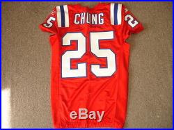 2010 Patrick Chung New England Patriots Game Issued Autographed Jersey #25