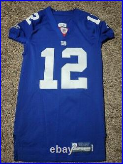 2010 Steve Smith #12 Reebok NFL New York Giants Team Game Issued Signed Jersey