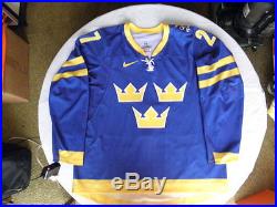2010 Sweden Swedish Hockey Game Issued Olympics Patric Hornqvist jersey Nike 58