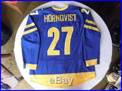 2010 Sweden Swedish Hockey Game Issued Olympics Patric Hornqvist jersey Nike 58