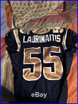 2011 James Laurinaitis Rams Game Issued Signed Jersey