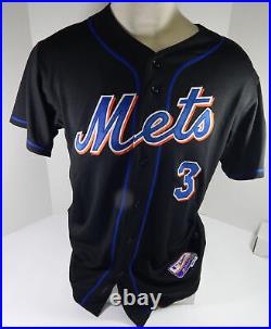 2011 New York Mets Luis Hernandez #3 Game Issued Black Jersey 44 DP53220