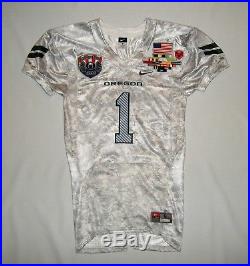 2011 Nike Oregon Ducks Support Troops Team Issue Football Jersey LARGE Game Worn
