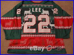 2012-13 San Francisco Bulls Holiday Sweater Game Issued 54 Mark Lee ECHL Jersey