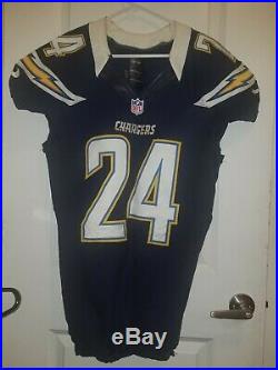 2012 NFL Nike Game Issued San Diego Chargers Ryan Mathews Jersey Size 40 Signed