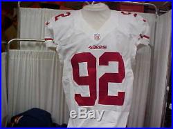 2012 NFL San Francisco 49ers Game Issued Road Jersey Player #92 Size 44