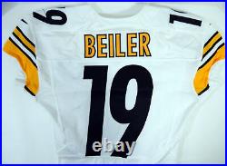 2012 Pittsburgh Steelers Tyler Beiler #19 Game Issued White Jersey 42 DP21281