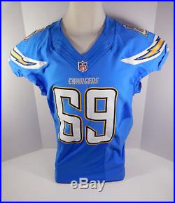 2012 San Diego Chargers Michael Huey #69 Game Issued Powder Blue Jersey