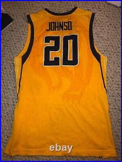 2013-14 Jordan California Bears #20 Johnson Team Issued Game Basketball Jersey