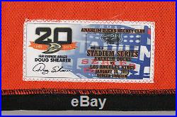 2013-14 Mathieu Perreault Anaheim Ducks Game Issued Orange Stadium Series Jersey