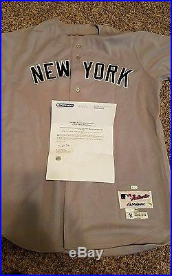 2013 New York Yankees Mariano Rivera Game Issued Away Jersey Steiner LOA