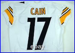 2013 Pittsburgh Steelers Deon Cain #17 Game Issued White Jersey DP12917