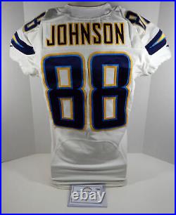 2013 San Diego Chargers David Johnson #88 Game Issued White Jersey