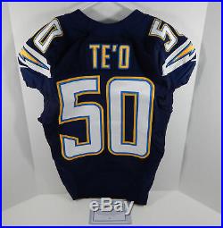 2013 San Diego Chargers Manti Te'o #50 Game Issued Navy Jersey