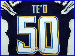 2013 San Diego Chargers Manti Te'o #50 Game Issued Navy Jersey