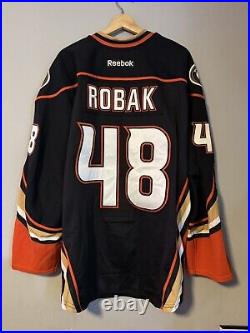 2014-15 Anaheim Ducks Game Issued Pro Cut Jersey Size 58 Colby Robak