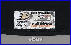 2014-15 Chris Wagner Anaheim Ducks Game Issued Home PLAYOFF Black Jersey