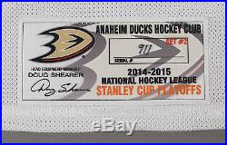 2014-15 Patrick Maroon Anaheim Ducks Game Issued PLAYOFF Away White Jersey #2