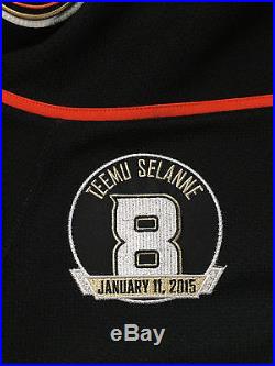 2014-15 Rene Bourque Anaheim Ducks Game Issued Teemu Selanne Night Black Jersey