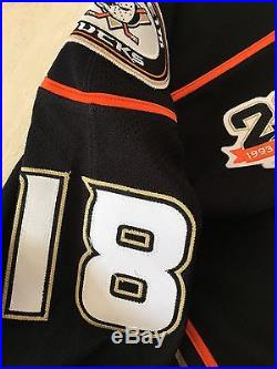 2014 Anaheim Ducks Game Issued Used Jersey Tim Jackman Stanley Cup Playoffs Tm