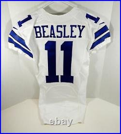 2014 Dallas Cowboys Cole Beasley #11 Game Issued White Jersey London Poppy