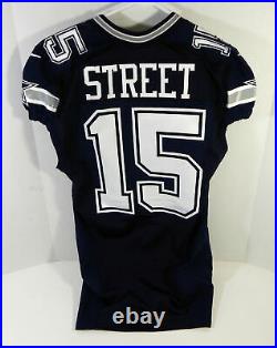 2014 Dallas Cowboys Devin Street #15 Game Issued Navy Jersey 40 DP15556