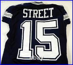 2014 Dallas Cowboys Devin Street #15 Game Issued Navy Jersey 40 DP15556